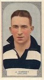 1933 Hoadley's Victorian Footballers #68 Jack Carney Front